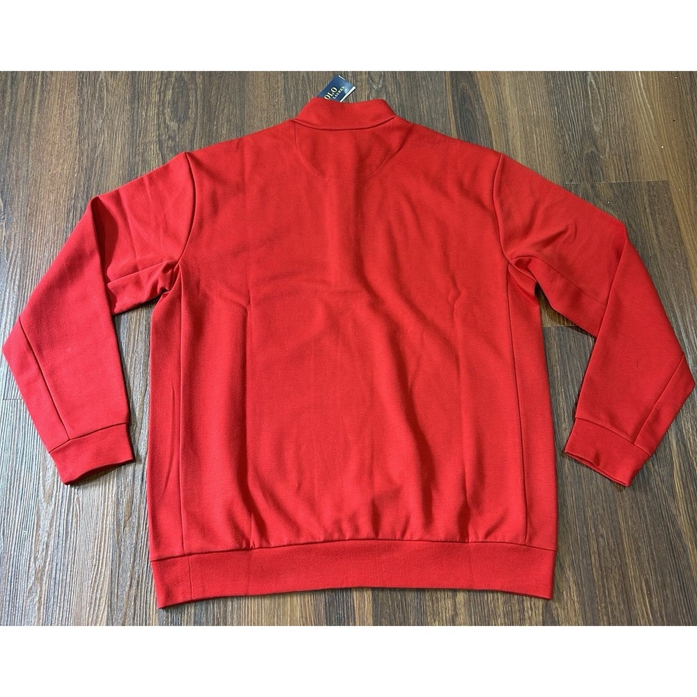 Polo Ralph Lauren Black Pony Classics Sweatshirt Snap Red Size LT New With Tags - Picture 5 of 16